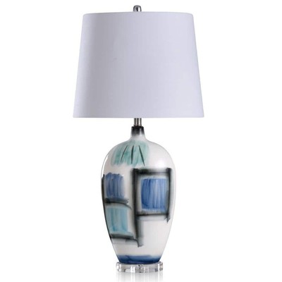 StyleCraft Bedside Table Lamp 33''x16.5'' Ceramic Acrylic Fixture w/ Toggle Button