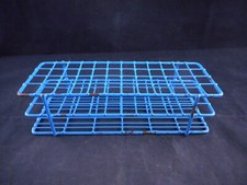 BEL-ART 16mm Tube Vial Rack Holder Epoxy Wire 9.5 x 3.5 x 2.5” 48-Place Blue