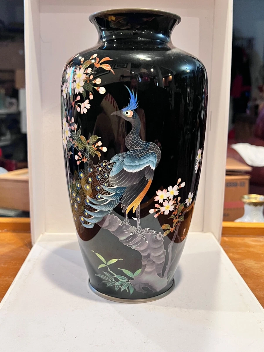 多色景泰蓝1900-1940 年日本花瓶| eBay