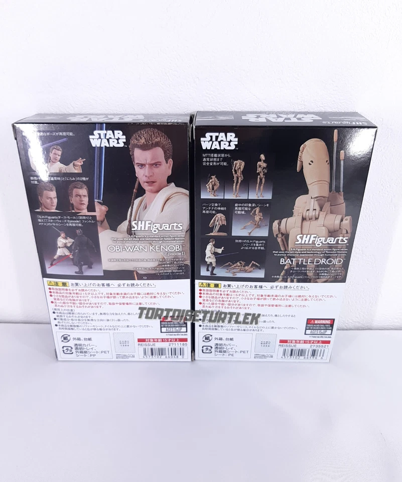 S.H.Figuarts Obi Wan Kenobi Battle Droid Set Star Wars Episodio I Amenaza Fantasma Foto 4 de 4