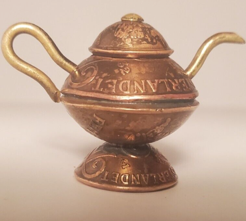 Custom Hand Made Sweden King Gustav V Teapot Trinket 3 Diffrent Coins Used VTG! - Picture 2 of 18