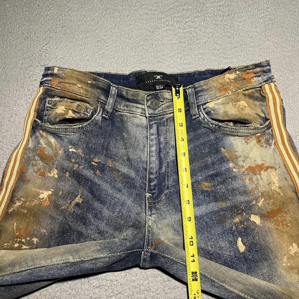 Pantalones de mezclilla Jordan Craig para hombre 34x34 edición Sean Legacy motocicleta pintura envejecida Foto 4 de 4