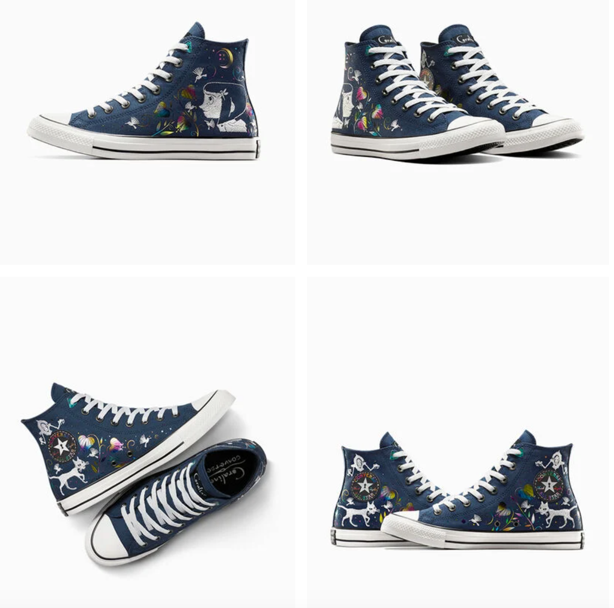 NEW Women CONVERSE x Coraline Chuck Taylor All Star A12506C Shoes Wonka  A08154C