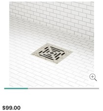 Signature Hardware 446694 Adelphi 4-1/2" Pattern Grate Linear Shower Drain