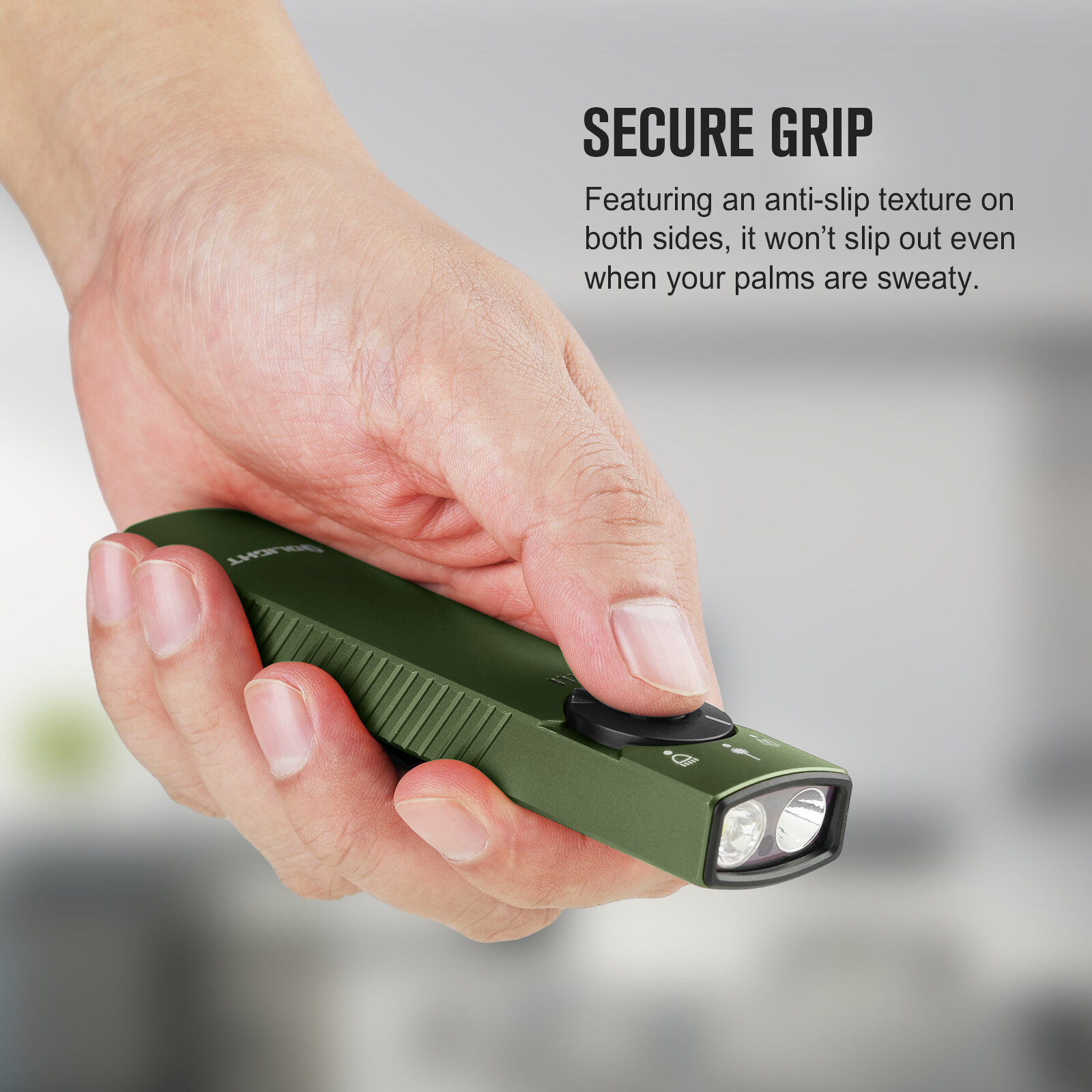 OLIGHT Arkfeld Pro 1300 Lumen Flat EDC Pocket Flashlight LED Light, UV