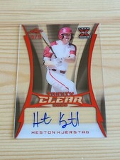 2020 Leaf Trinity Heston Kjerstad Clear Red Foil Auto SP #15/15 Orioles 