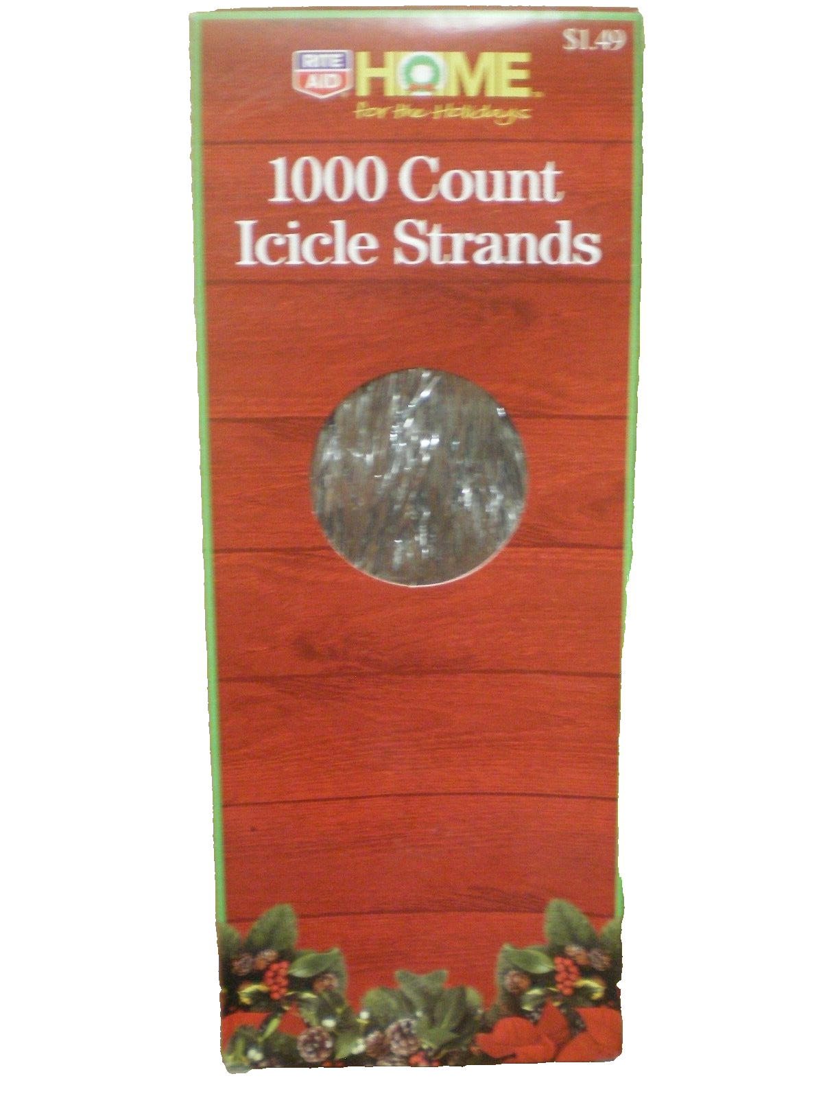 VTG Box of 1000 Silver Tinsel Icicles NEW Christmas Tree Decor, Rite