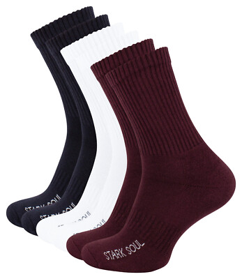 3 - 6 Paar Sportsocken Frotteesocken Damen & Herren Tennissocken Outdoorsocken