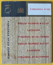PAQUETE DE 10 CIGARRILLOS VIRGINIA No22 (vacío).
