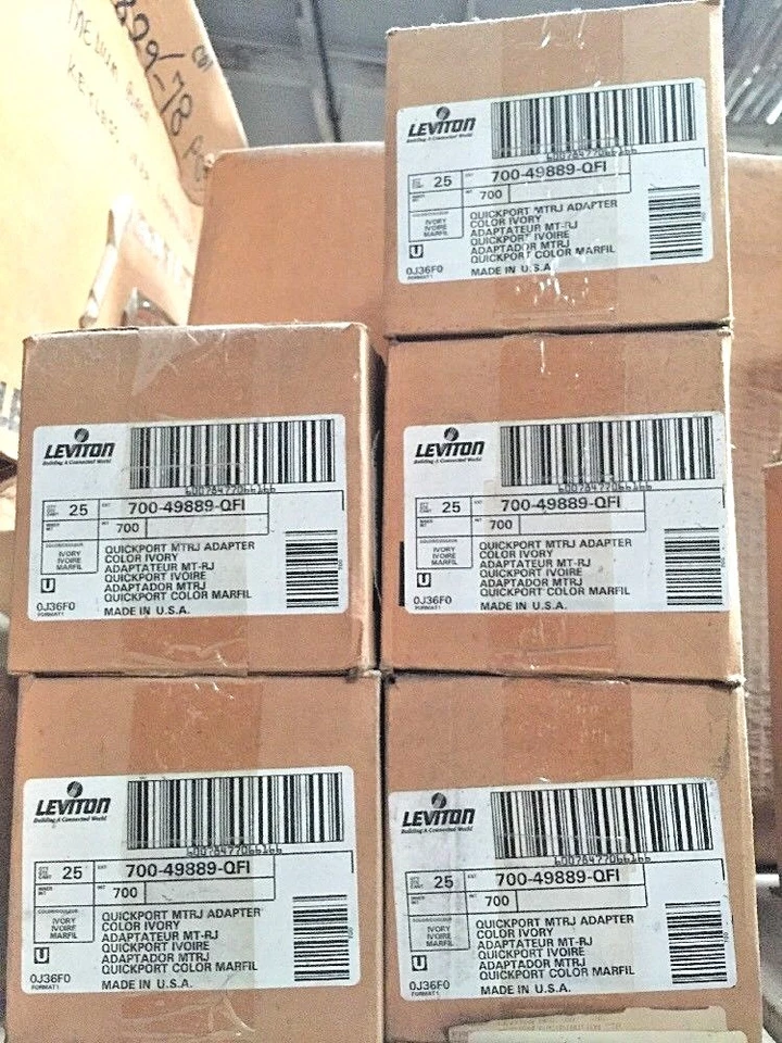 (K) Leviton Quickport MTRJ Adapter 700-49889-QFI (Ivory) Box Of 25 - Image 2 of 2