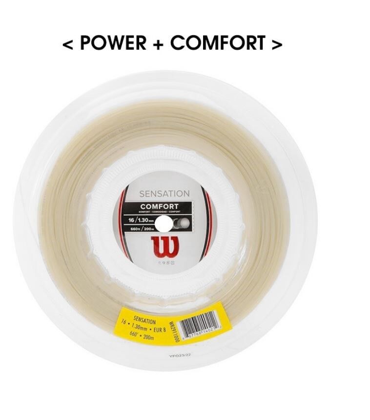 Wilson Sensation 16 Tennis String Reel Power Comfort 1.30mm 200M Length /  660Ft