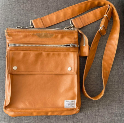 Yoshida Porter Bag Camel Shoulder Cross body Free Style Yoshida Porter Bag Camel Shoulder Cross body Free Style