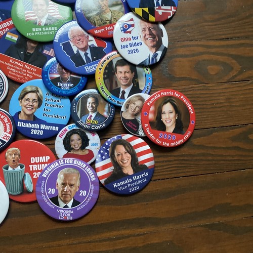 75 different 2020 Joe Biden for President Kamala & hopefuls Button Dealer Lot - Picture 7 of 9
