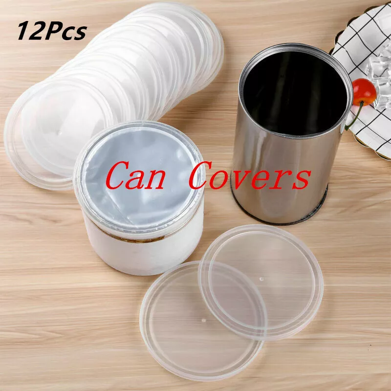 12Pcs 4Inch Pet Food Can Covers Reusable Plastic Sealing Lids for Canned  Goods