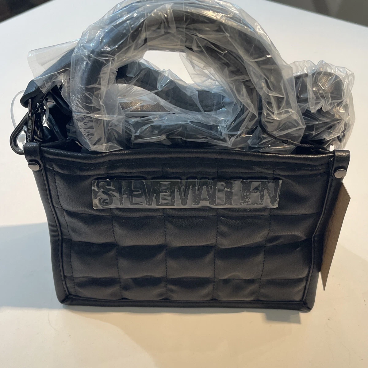 Steve Madden Bniko Quilted Black Satchel DT622470 eBay
