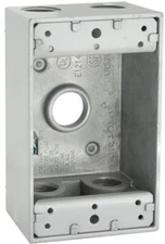 HUBBELL 5331-0 SINGLE GANG WEATHERPROOF BOX  /  LOT OF 5