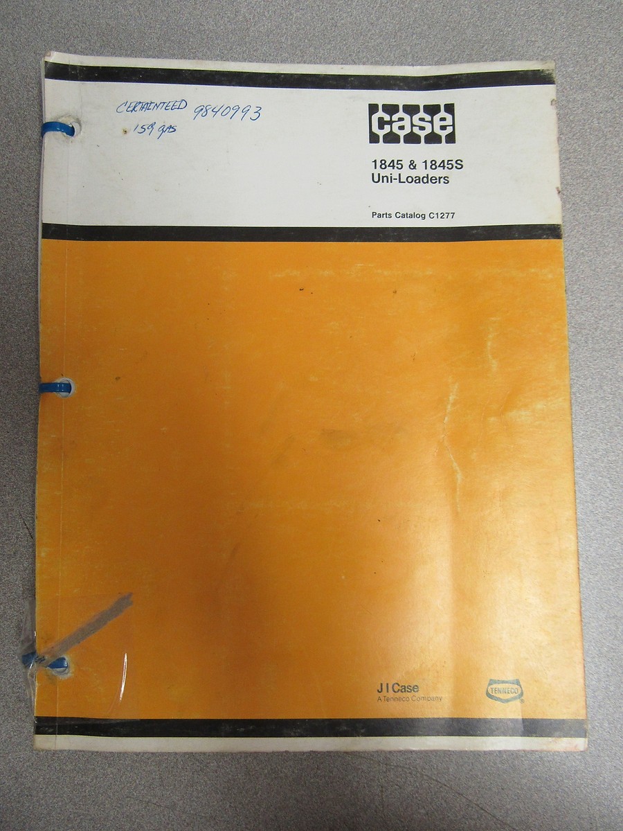 Case 1845 & 1845S Uni-Loader Parts Catalog Manual C1277 1978 | eBay