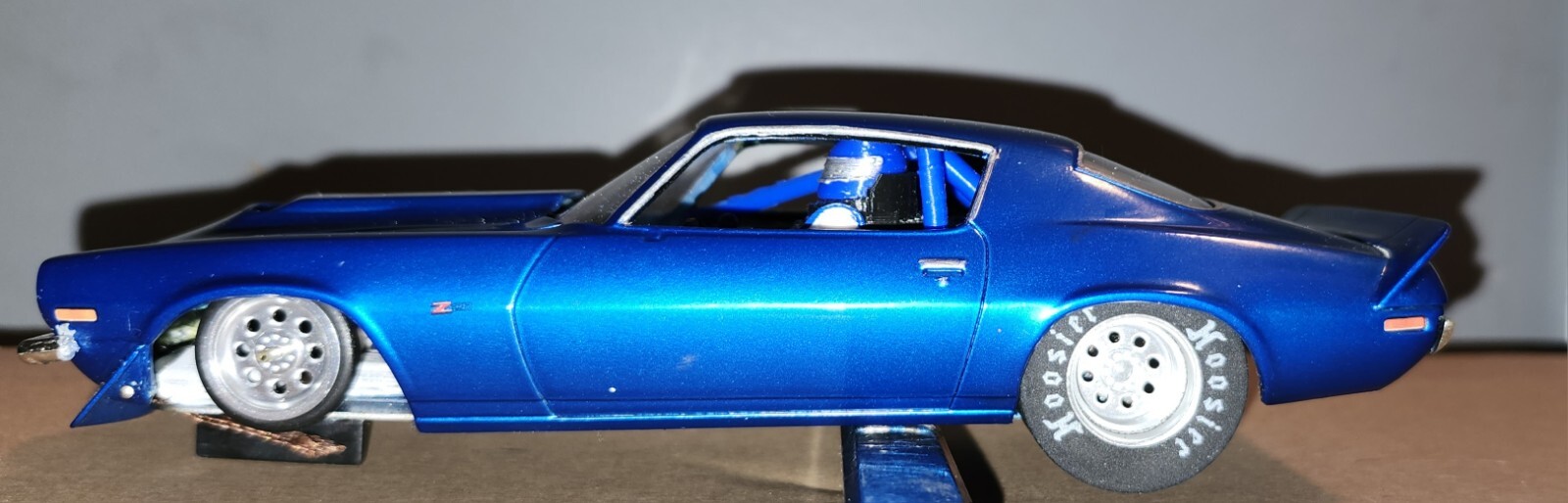 Camaro Blue Drag Car Slot Car 124 ESR Chassis eBay