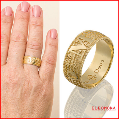 Anello Sardo Anello Con Preghiera Ave Maria Anello Da Uomo Donna