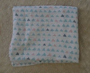 blue muslin swaddle