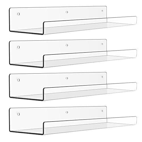 Acrylic Shelves Clear Floating Shelves for Wall, Acrylic Clear Display