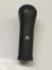 ALFA ROMEO Black leather GEAR SHIFT KNOB made by NARDI, enamel ALFA ROMEO logo