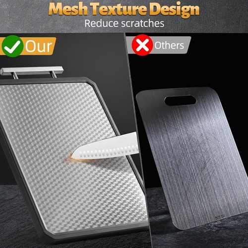 Stainless Steel Cutting Board for Kitchen Large Chopping Board(16.42×11 In)Doubl - 第 23/24 張圖片