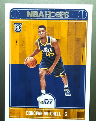 DONOVAN MITCHELL-ROOKIE RC-2017 2018 NBA HOOPS 🏀 BASKETBALL CARD
