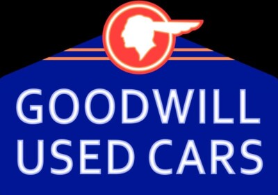 Pontiac Goodwill Used Cars DIECUT NEW 28'' Wide Sign USA STEEL XL Size