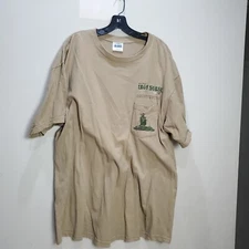 Vintage Iron Horse Saloon Shirt Mens 2XL Henley Brown Stonewash Biker Week 1999