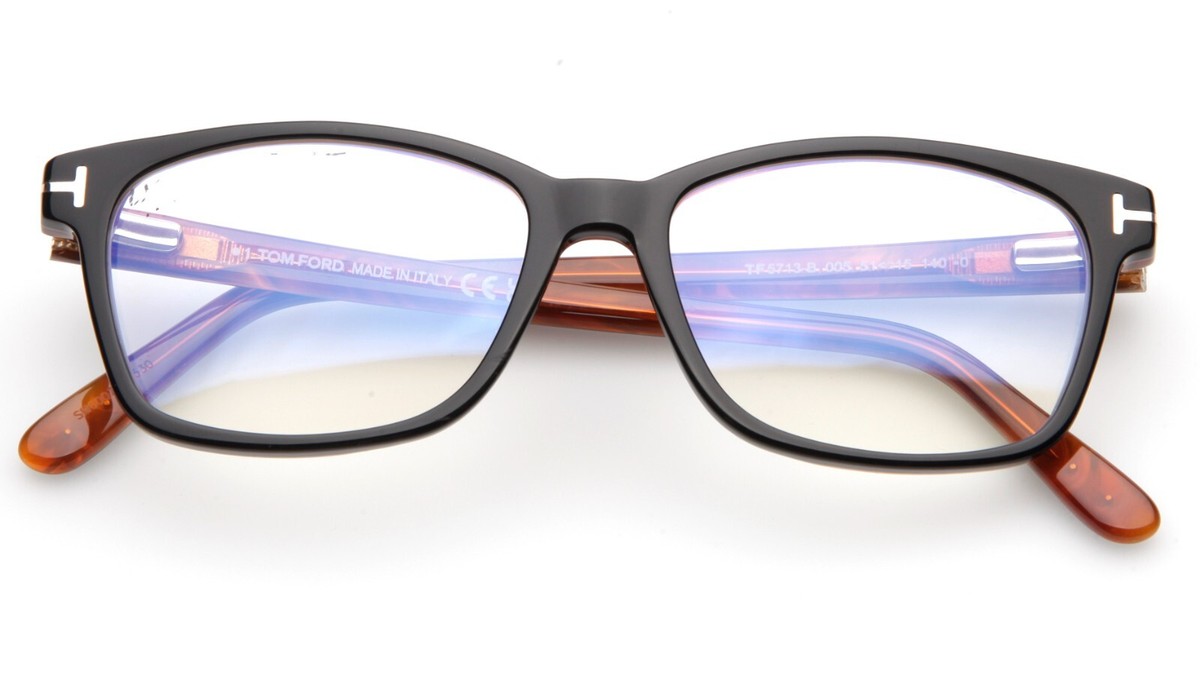 Tom Ford TF5713-B 005 Designer Eyeglass Frames Black/Brown 53-15-140 Italy Amazon.com: Eyeglasses Tom Ford FT 5713 -B 005 Matte Black  main image 3