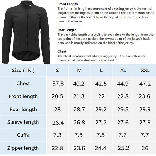 Wulibike Men's Cycling Jacket Packable Windbreaker Lightweight Quick Dry - Picture 2 of 17