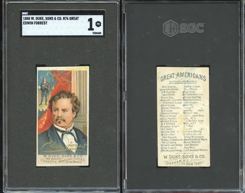 1888 N76 Duke #12 Edwin Forrest — SGC 1
