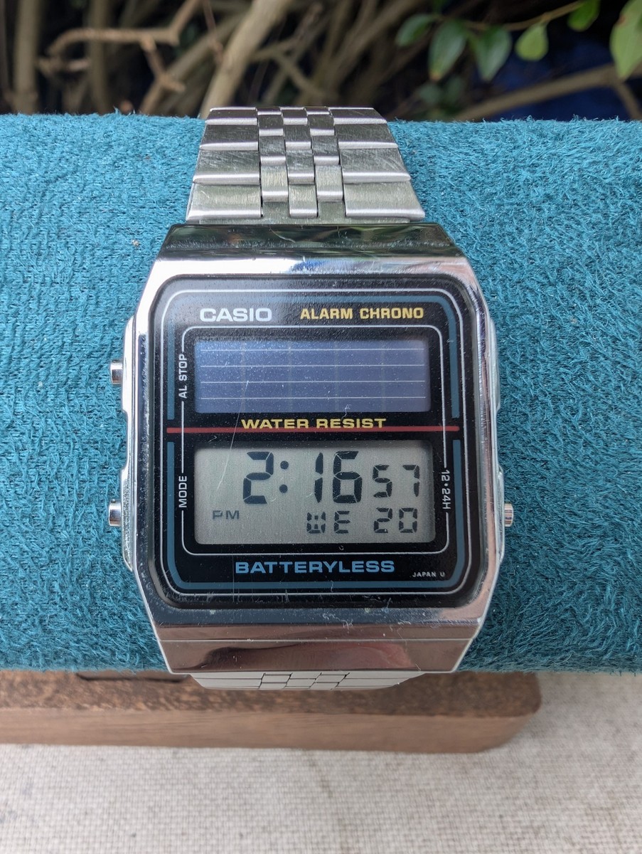 Casio AL-180 Vintage 1987 Module 668 Alarm Chronograph Solar