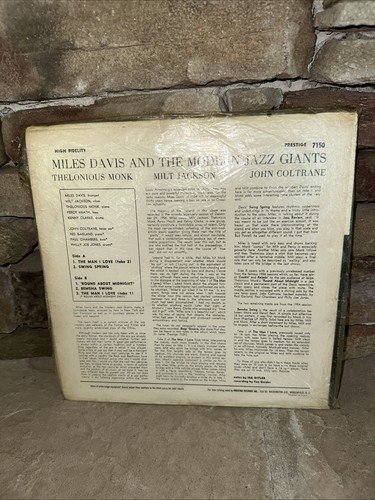 Rare Jazz LP Miles Davis & The Modern Jazz Giants Rudy Van Gelder Prestige - Imagen 2 de 4