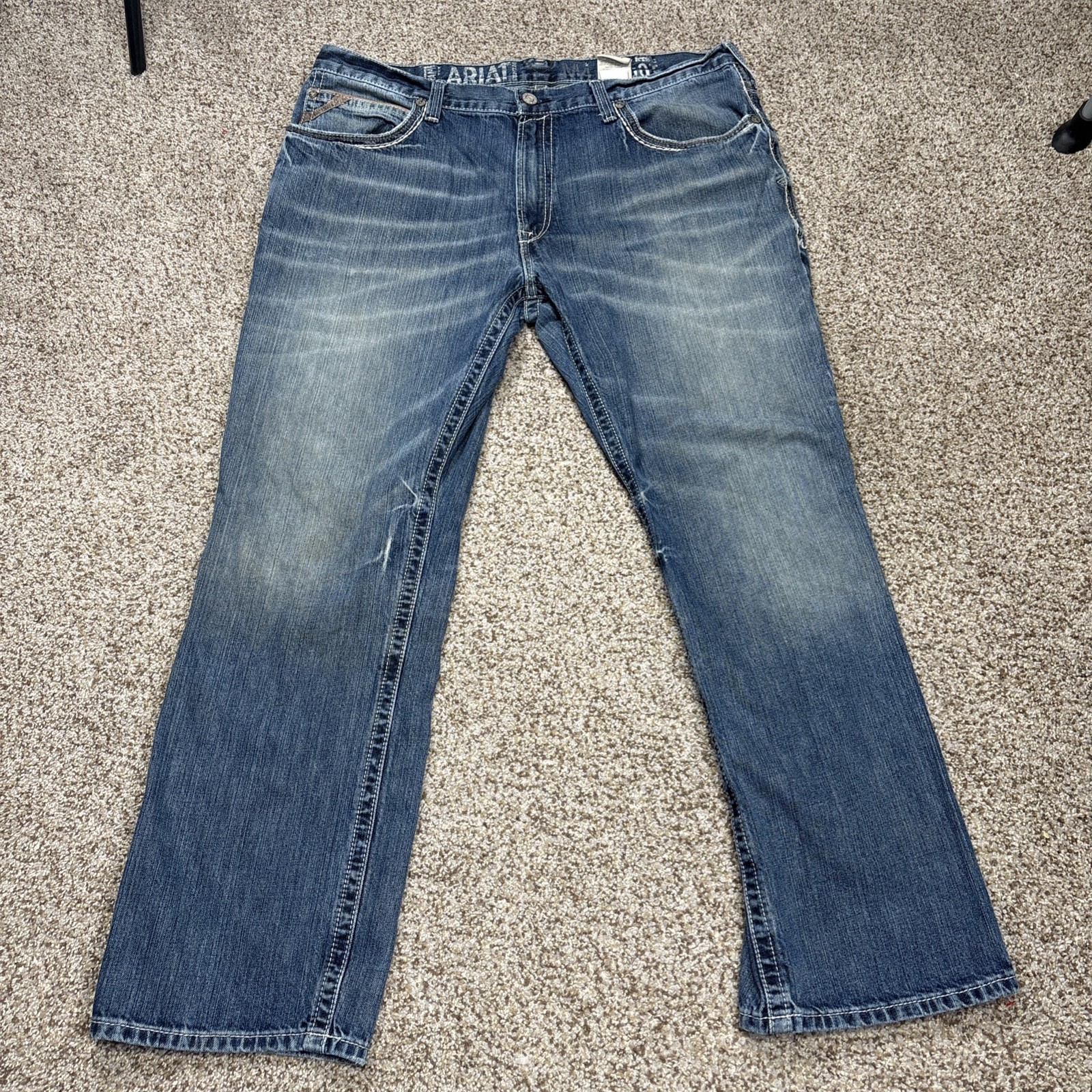 Ariat Jeans Mens 40x32 Blue M4 Low Rise Boot Workwear Denim Fits 40 X 31