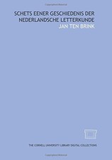 Schets Eener Geschiedenis Der Nederlandsche Letterkunde Paperback Dutch