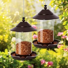 Large Capacity Bird Feeder with Transparent Viewing - Ideal for Outdoor Gardens