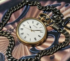 Seiko Alba SUCCESS Pocket Watch Quartz Roman Dial 36mm Japan Vintage