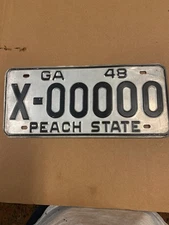 1948 Georgia License Plate Sample