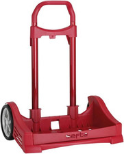 CARRELLO per ZAINO PIEGHEVOLE COMPLETAMENTE SAFTA TROLLEY ROSSO PORTA CARTELLA