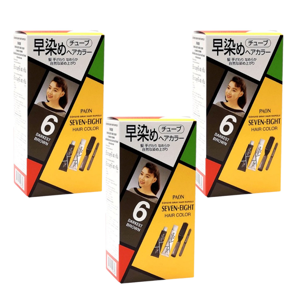 Cream Dark Brown Quick Permanent Cover Gray X 3