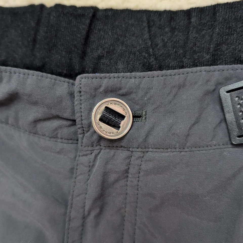 Pantalones Cortos de Senderismo ExOfficio Nylon Gris Para Hombre Talla Grande Secado Rápido Viaje Carga Foto 4 de 4