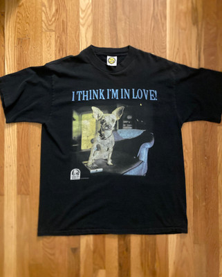 Vintage Taco Bell Chihuahua Shirt XL Made in USA 100% Cotton I think I'm in Love