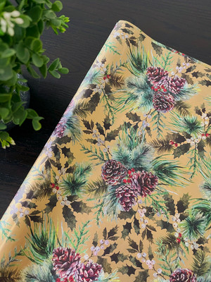 ELEGANT PINE Design Tissue Paper Sheets Choose Size & Package Amount