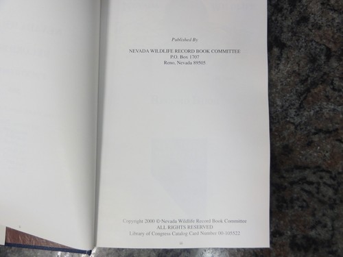 Nevada Wildlife Record Book 4th Edition 2000 Limited Ed HCDJ - Picture 5 of 18