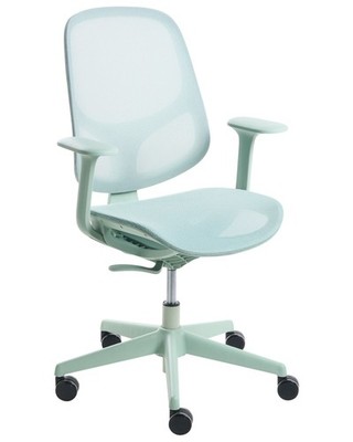 Bürostuhl Mesh mintgrün höhenverstellbar drehbar mit Armlehnen modern Aeri
