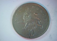 UK 1974 10 New Pence Elizabeth II (decimal) 10p - Lion passant guardant Coin