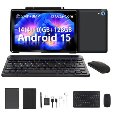 2025 Tablet Android 14 Tablet 10,1 Zoll 14GB RAM 128GB ROM 5000mAh Bluetooth