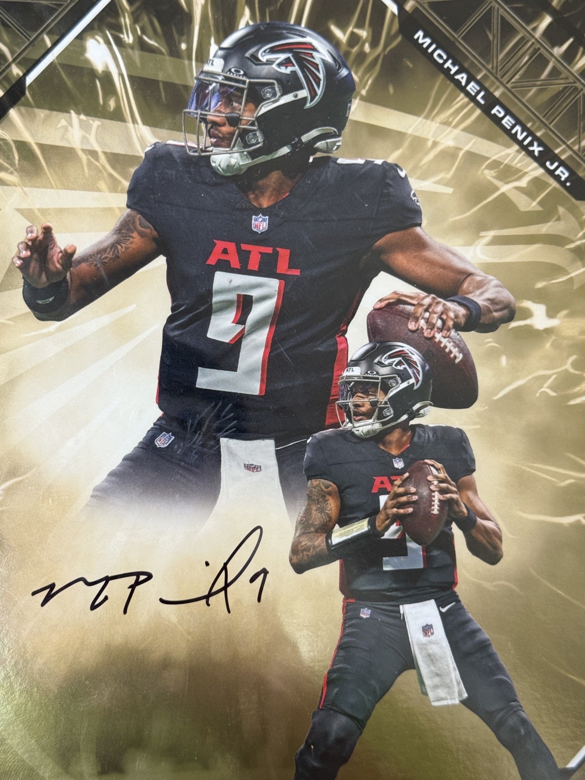 Michael Penix Jr. 2025 fanatics emanate michael penix jr auto atl falcons /50 